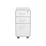 Poppin The Sort-It-Out 3-Drawer Mobile Vertical File Cabinet, Letter/Legal Size, Lockable, 25"H x 12.5"W x 20"D, White (104742)~#|#~sp122684599_sc7