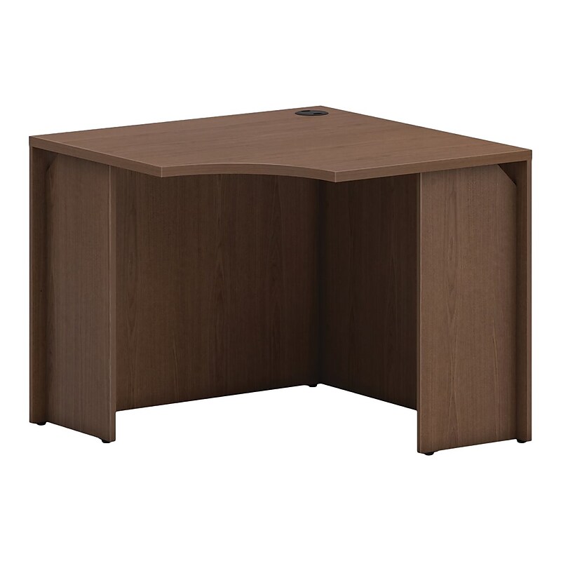 HON Mod 36"W Corner Desk Shell, Sepia Walnut (HLPLCS36.LSE1) image 1