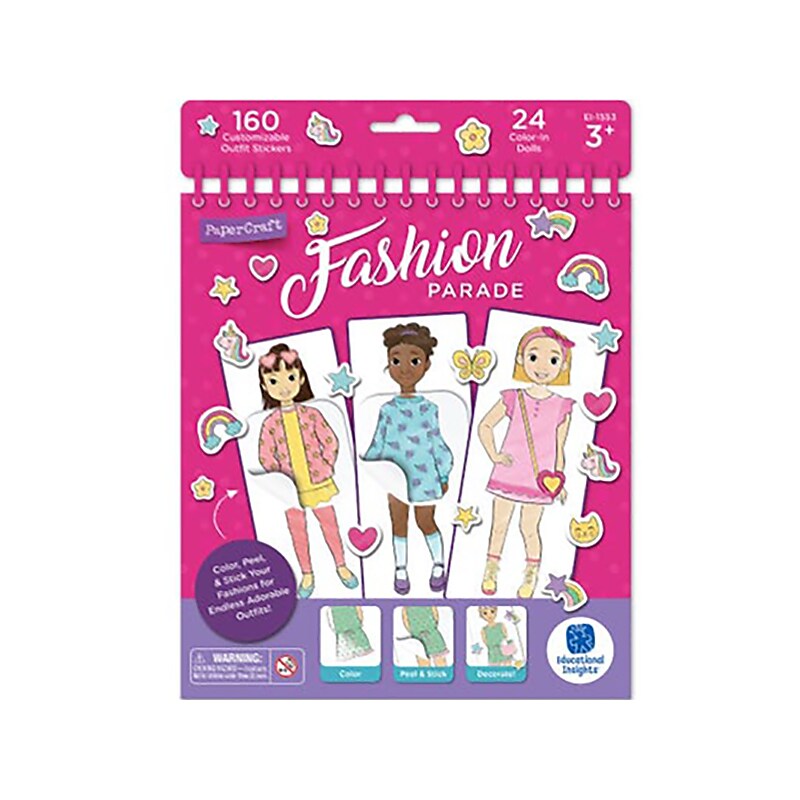 Educational Insights Fashion Parade Stickers/Coloring Book, Pre-School (1553) image 1