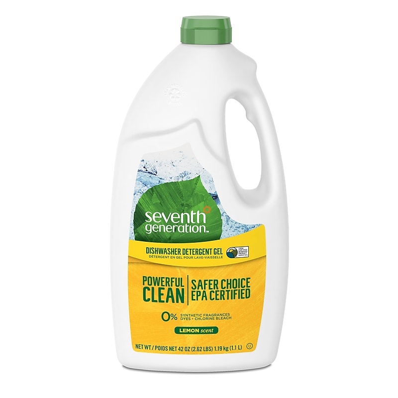 Seventh Generation Powerful Dishwasher Detergent Liquid, Lemon Scent, 42 oz., (SEV 22171) image 1