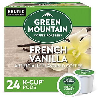 Green Mountain French Vanilla Coffee, Keurig® K-Cup® Pods, Light Roast, 24/Box (6732)