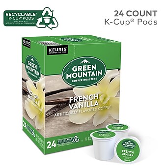 Green Mountain French Vanilla Coffee, Keurig® K-Cup® Pods, Light Roast, 24/Box (6732)