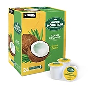 Green Mountain Island Coconut Coffee, Keurig® K-Cup® Pods, Light Roast, 24/Box (6720)