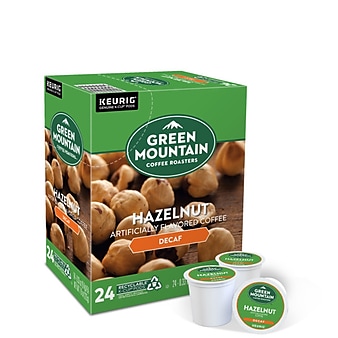 Green Mountain Hazelnut Decaf Coffee, Keurig K-Cup Pods, Light Roast, 24/Box (7792)