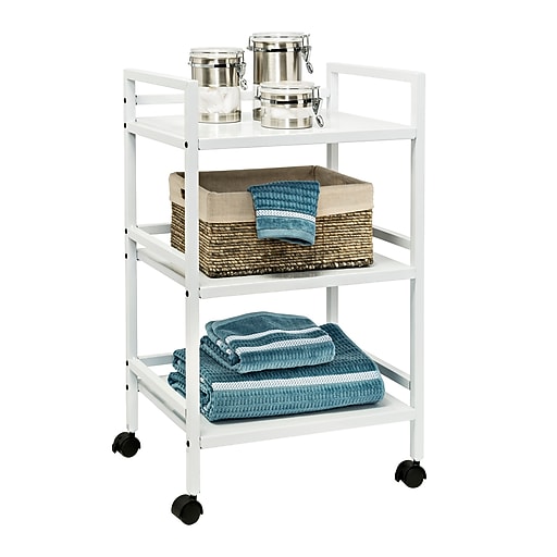 Honey Can Do 3tier metal rolling cart, white (CRT03090) at Staples