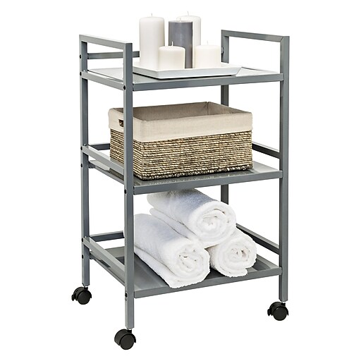 Honey Can Do 3tier metal rolling cart, gray (CRT03091) at Staples