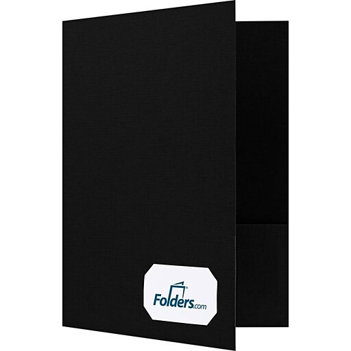 LUX 9 x 12 Presentation Folders, Two Pocket w/ Front Cover Center Card