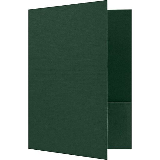 LUX 9 x 12 Presentation Folders, Standard Two Pocket, 50/Pack, Green