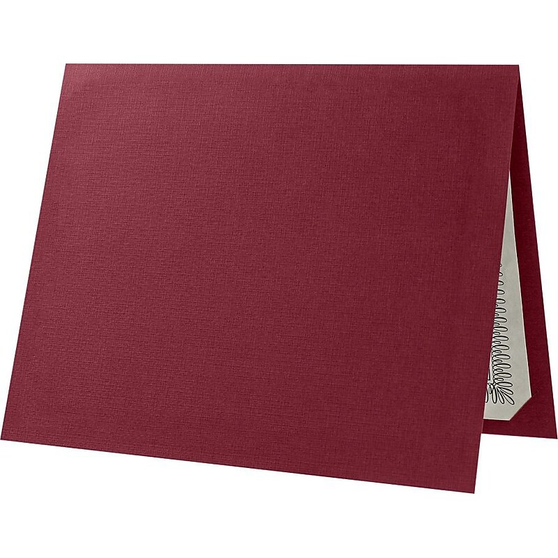 LUX Certificate Holders, 9 1/2" x 11", Burgundy Red Linen, 25/Pack (CHEL185DB10025) image 1