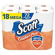 Scott Comfort Plus 1-Ply Toilet Paper, White, 18/Pack (49729)