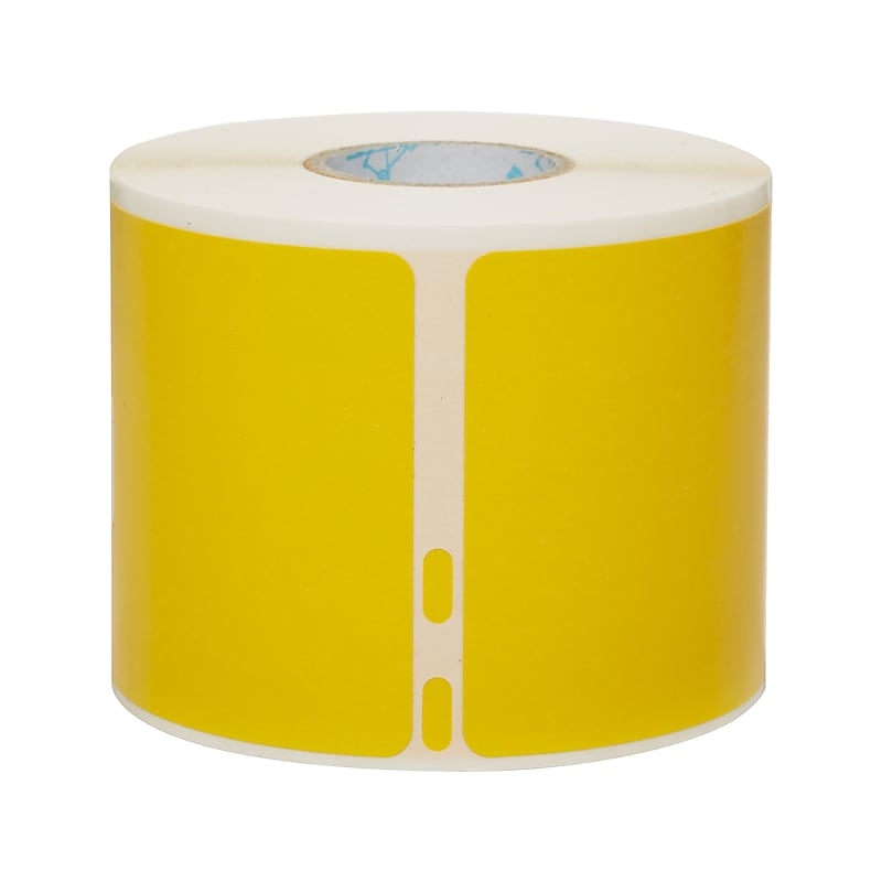 DYMO LabelWriter 2133382 Name Badge Labels, 4" x 2-1/8", Black on Yellow, 220 Labels/Roll (2133382) image 1