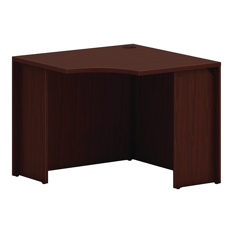 HON Mod 36"W Corner Desk Shell, Traditional Mahogany (HLPLCS36.LTM1) image 1