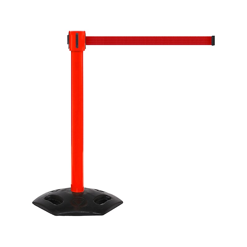 Queue Solutions WeatherMaster 335 2" Nylon Crowd Control Belt Barrier, Red (WMR335R-RD350) image 1