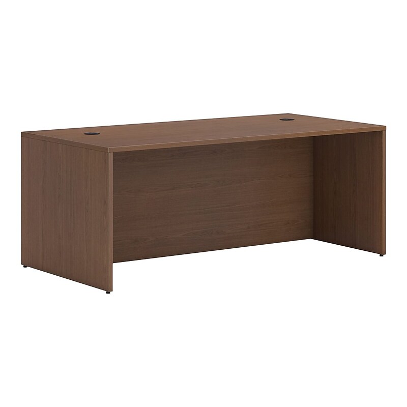 HON Mod 72" Desk Shell, Sepia Walnut (HLPLDS7236.LSE1) image 1