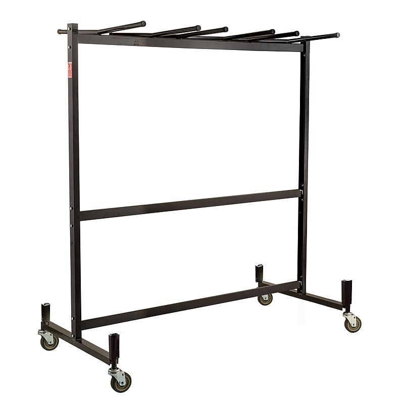 National Public Seating Double-Tiered Table/Chair Dolly, Brown (42-8) image 1