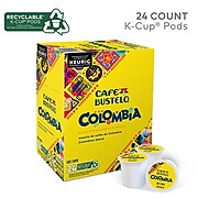 Cafe Bustelo 100% Colombian Coffee, Keurig® K-Cup® Pods, Medium Roast, 24/Box, 4 Boxes/Carton (112439)