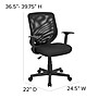 Flash Furniture Norris Ergonomic Mesh Swivel Mid-Back Tapered Back Task Office Chair, Black (LFW95ABK)~#|#~sp123068945_sc7
