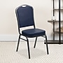 Flash Furniture HERCULES Series Vinyl Banquet Stacking Chair, Navy/Silver Vein Frame, 4 Pack (4FDC01SVNY)~#|#~sp123070376_sc7