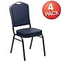 Flash Furniture HERCULES Series Vinyl Banquet Stacking Chair, Navy/Silver Vein Frame, 4 Pack (4FDC01SVNY)~#|#~sp123070377_sc7