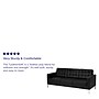 Flash Furniture HERCULES Lacey Series 80" LeatherSoft Sofa with Stainless Steel Frame, Black (ZBLACEY8312SOBK)~#|#~sp123071190_sc7