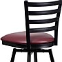 Flash Furniture HERCULES Series Traditional Metal Ladder Back Barstool, Black/Burgundy (XU6F8BLDSWVBGV)~#|#~sp123071249_sc7