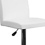 Flash Furniture Contemporary Vinyl Adjustable Height Barstool with Back, White, 2-Pieces (2CH92066WHGG)~#|#~sp123071316_sc7