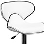 Flash Furniture Contemporary Vinyl Adjustable Height Barstool with Back, White, 2-Pieces (2DS815WHGG)~#|#~sp123071630_sc7