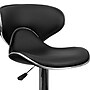Flash Furniture Contemporary Vinyl Adjustable Height Barstool with Back, Black, 2-Pieces (2DS815BKGG)~#|#~sp123071635_sc7