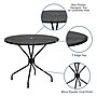 Flash Furniture Oia Commercial Grade Round Indoor-Outdoor Steel Patio Table with Umbrella Hole, Black (CO7BK)~#|#~sp123072213_sc7