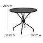 Flash Furniture Oia Commercial Grade Round Indoor-Outdoor Steel Patio Table with Umbrella Hole, Black (CO7BK)~#|#~sp123072214_sc7