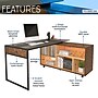 Techni Mobili 56" L-Shaped Desk, Oak (RTA-385DL-OAK)~#|#~sp123074623_sc7