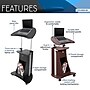 Techni Mobili 22"W Manual Adjustable Standing Laptop Cart, Black (RTA-B005-BK46)~#|#~sp123074730_sc7