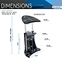 Techni Mobili 22"W Manual Adjustable Standing Laptop Cart, Black (RTA-B005-BK46)~#|#~sp123074731_sc7