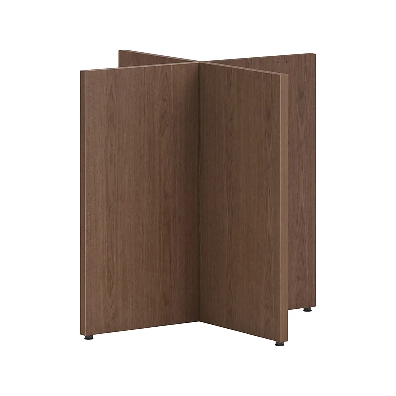 HON Mod 28" Table Base for 48" Table Top, Sepia Walnut (HLPLTBL48BASE.LSE1) image 1
