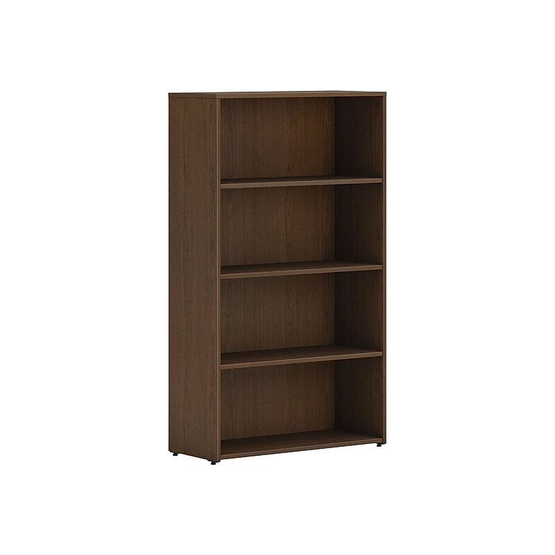 HON Mod 4-Shelf 53"H Bookcase, Sepia Walnut (HLPLBC3013B4.LSE1) image 1