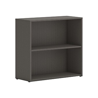 HON Mod 29"H 2-Shelf Bookcase, Slate Teak Laminate (HLPLBC3013B2.LSL1)