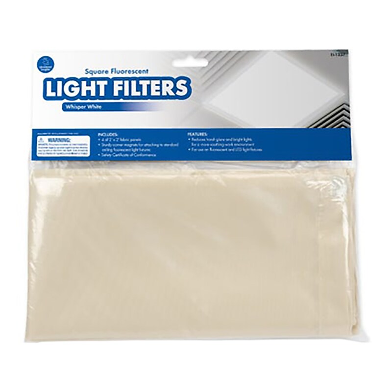 Educaitonal Insights Light Filters for Ceiling Lighting, Whisper White, 2' x 2', 4/Set (1237) image 1