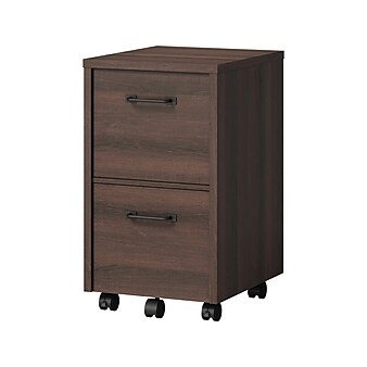 Whalen Dulzura 2-Drawer Mobile Vertical File Cabinet, Letter/Legal Size, 29.25"H x 17"W x 20"D, Dark Brown (SPUS-DZMF-DBM)