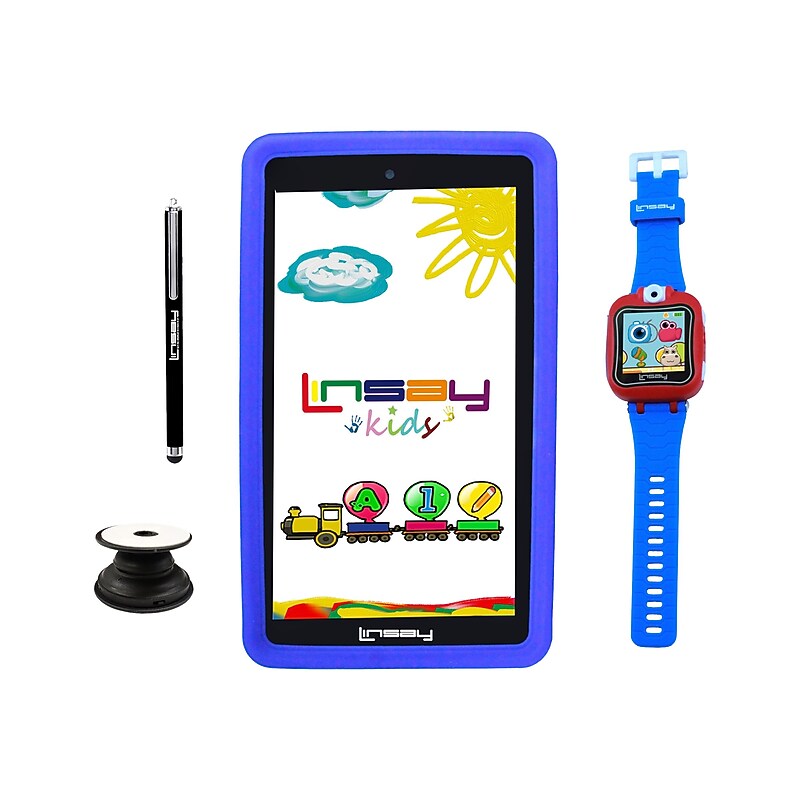 Linsay 7" Tablet, 2GB RAM, 32GB, Android, Blue/Black (F7KBWBP) image 1