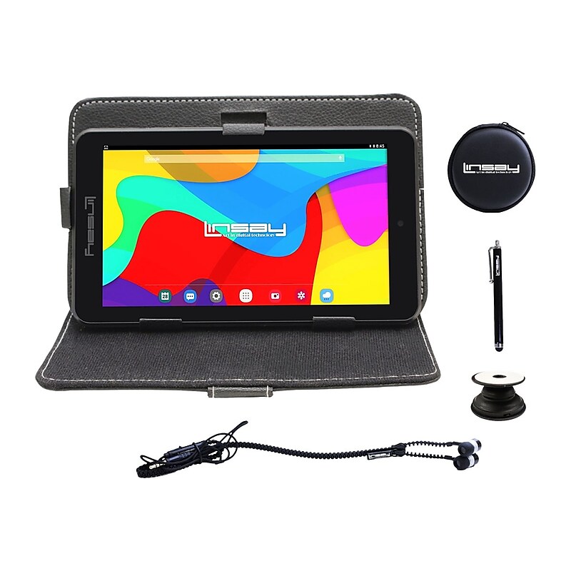 Linsay 7" Tablet, 2GB RAM, 64GB Storage, Android 13, Black (F7UHDBP) image 1