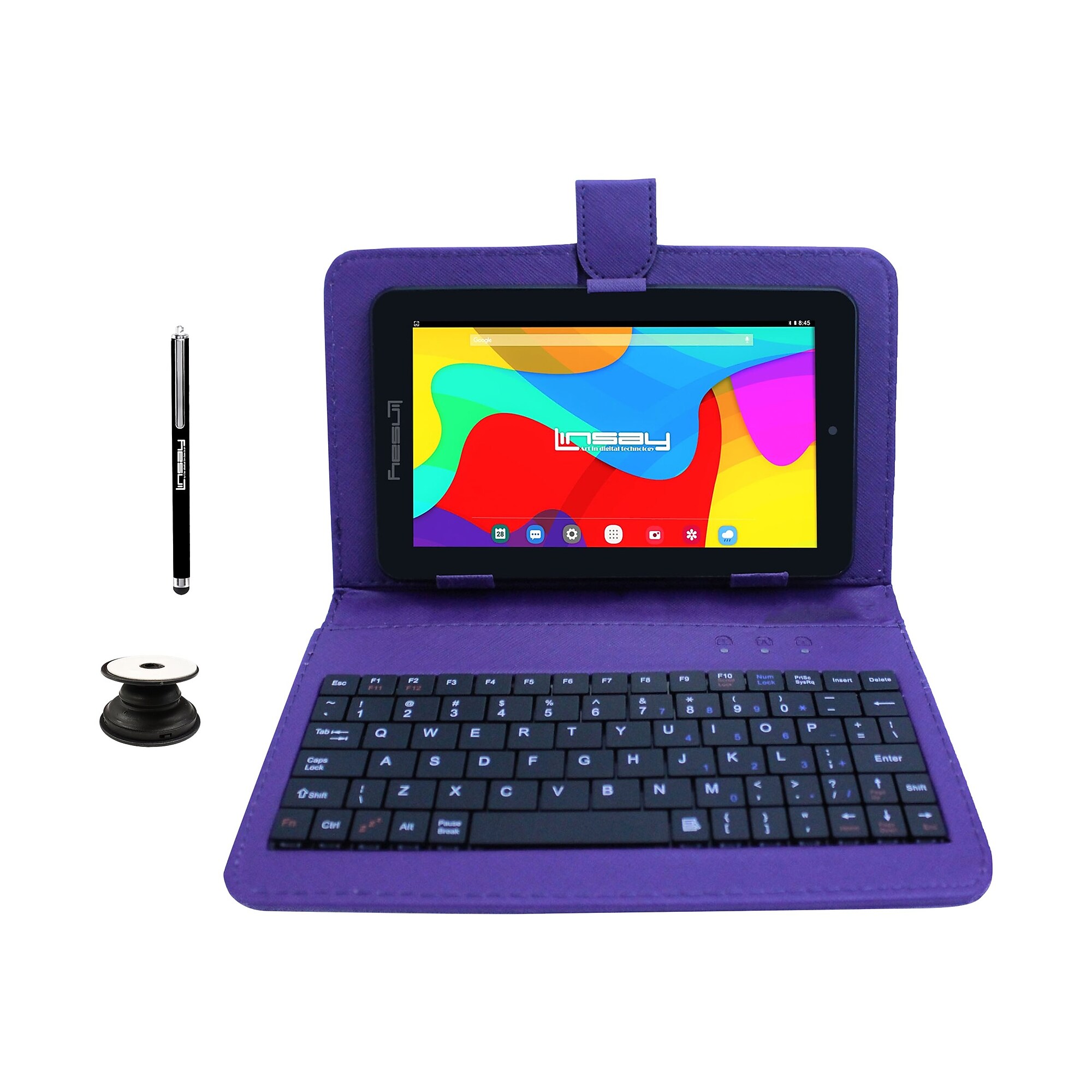 Linsay 7″ Tablet, WiFi, 2GB RAM, 32GB Storage, Android 12, Black/Purple (F7UHDBKPURPLEP) Sansujyuku sansujyuku.com