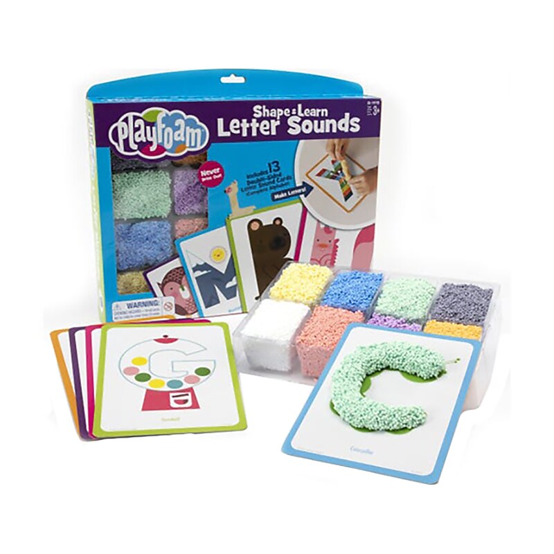 Educational Insights Playfoam Shape & Learn Letter Sound Flash Card Set, 13/Pack (1915) image 1