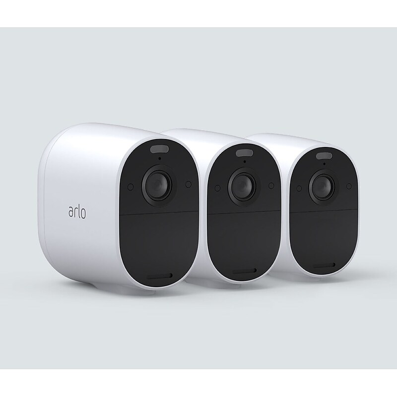Arlo VMC2330-100NAS Essential Wireless Indoor/Outdoor HD Security Camera, White, 3 Cameras image 1