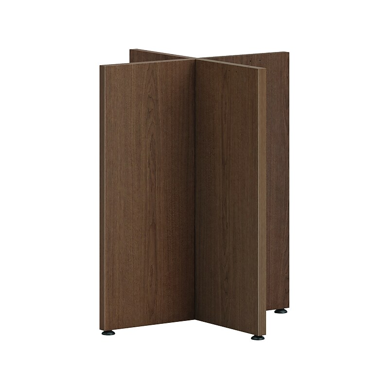 HON Mod 28" Table Base, Sepia Walnut (HLPLTBL36BASE.LSE1) image 1