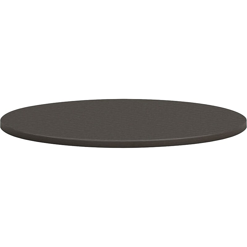 HON Mod 36"Dia. 1" Thickness Round Table Top, Laminate, Slate Teak (HLPLTBL36RND.LSL1) image 1