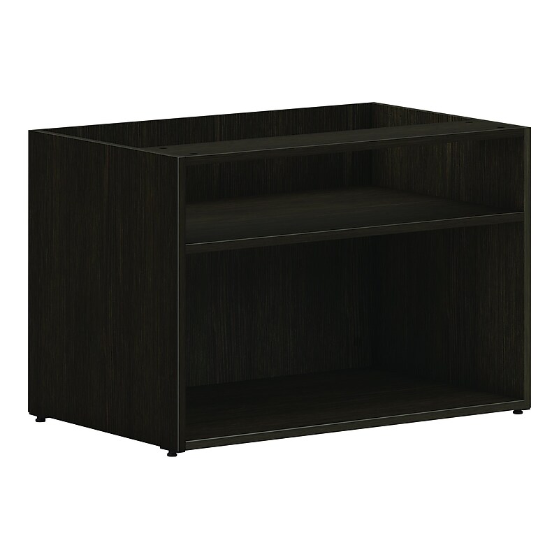 HON Mod 21" Low Open Storage Credenza with 2 Shelves, Java Oak (HLPLCL3020S.LJA1) image 1