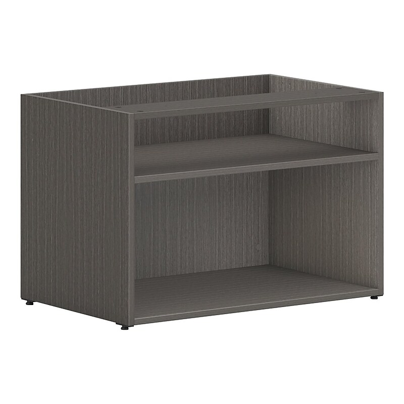 HON Mod 21" Low Open Storage Credenza with 2 Shelves, Slate Teak (HLPLCL3020S.LSL1) image 1