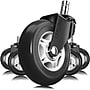 Lifelong Wheels Rollerblade Style Office Chair Casters Replacement Chair Wheels, Black/Gray (BL2375)~#|#~sp123226811_sc7