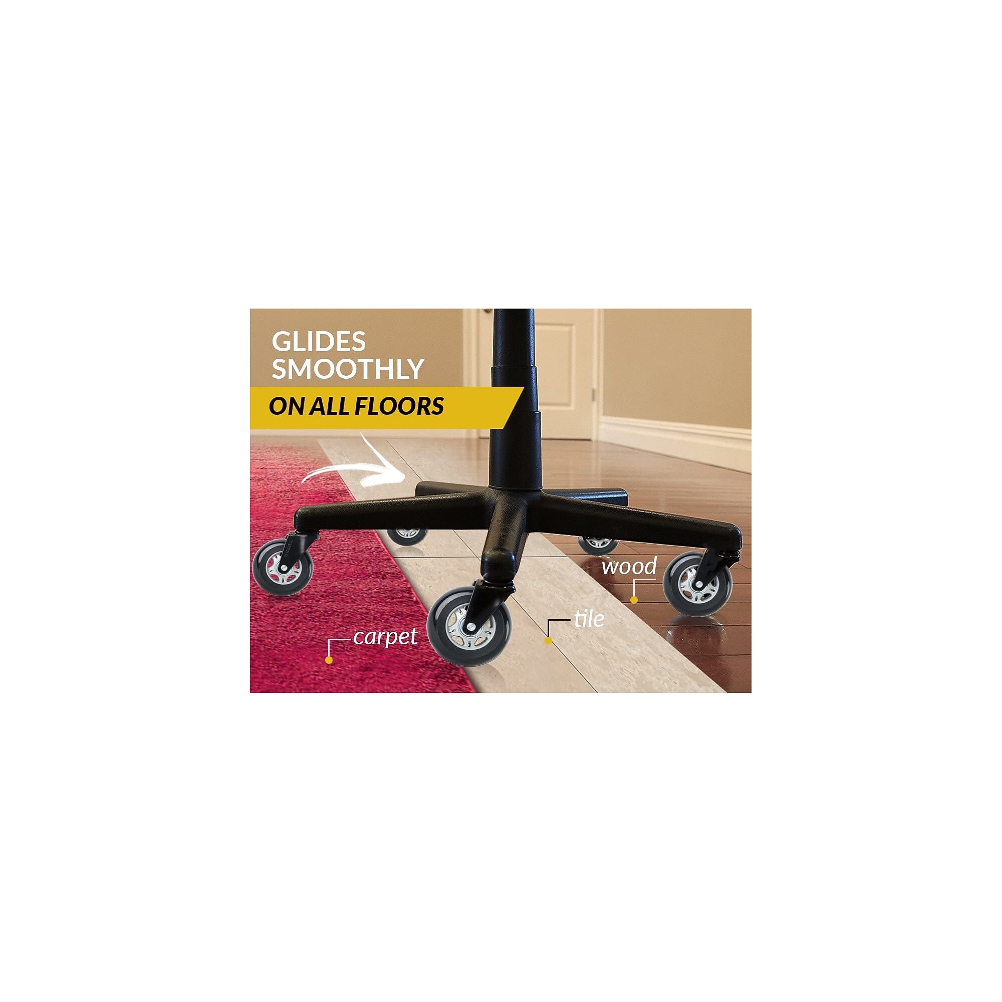 Lifelong Wheels Rollerblade Style Office Chair Casters Replacement Chair Wheels, Black/Gray (BL2375) Sansujyuku sansujyuku.com