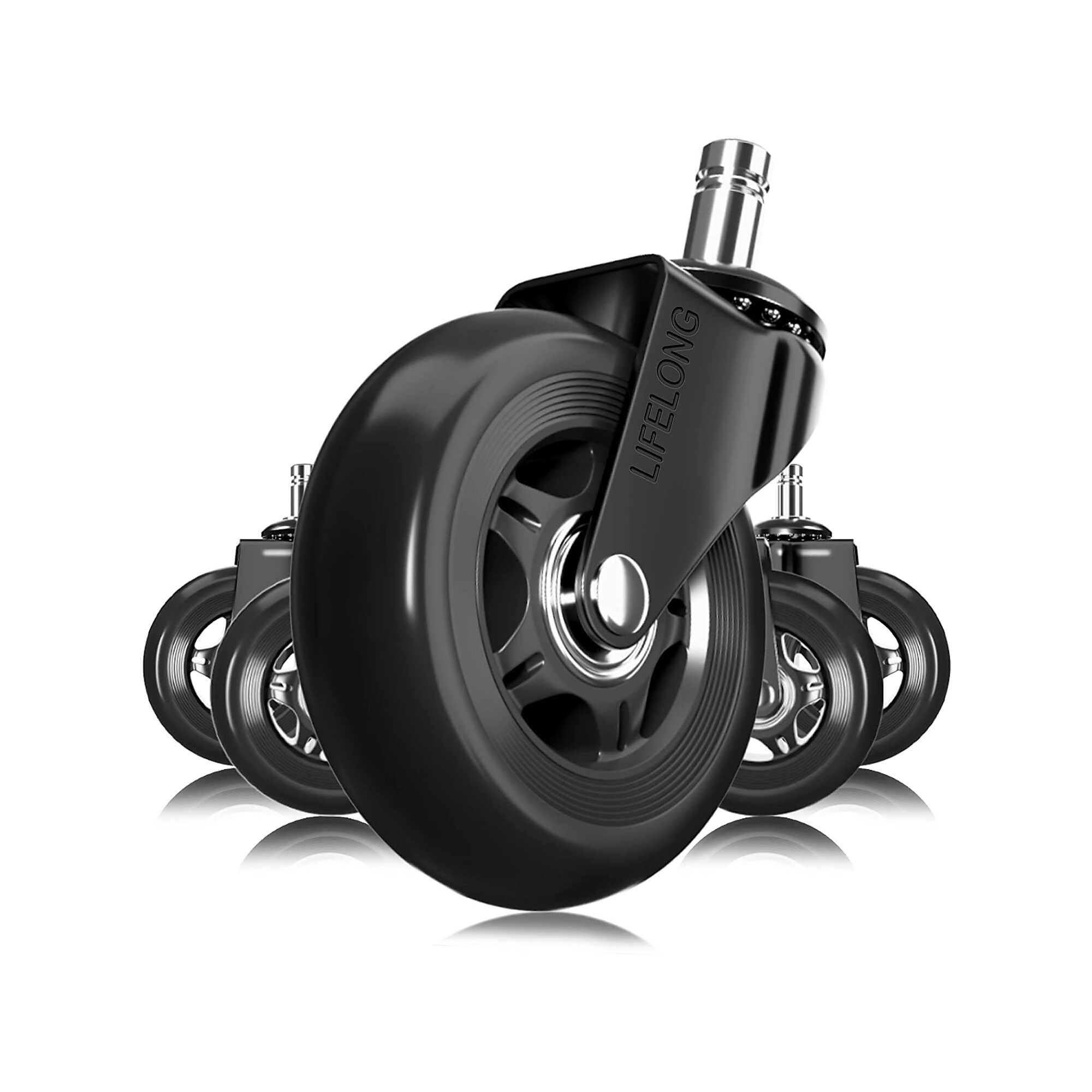Lifelong Office Chair Casters Replacement Chair Wheels, Rollerblade Style, 5/Set (BL2376) Simolary simolary.com